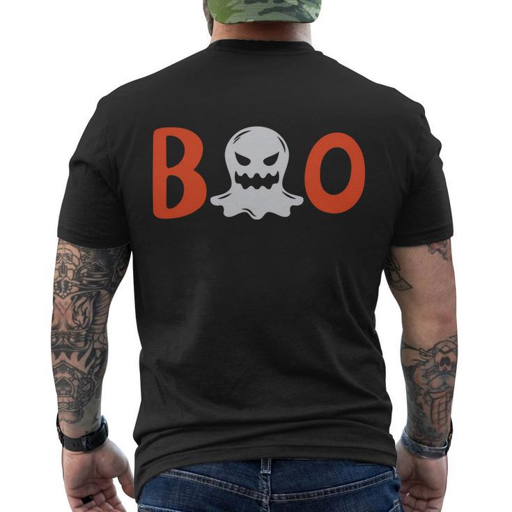 Boo Ghost Funny Halloween Quote Men's Crewneck Short Sleeve Back Print T-shirt