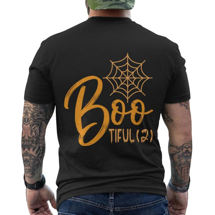 Boo Tiful 2 Halloween Quote Men's Crewneck Short Sleeve Back Print T-shirt