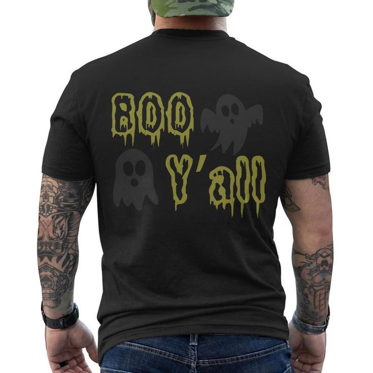 Boo Yall Ghost Boo Halloween Quote Men's Crewneck Short Sleeve Back Print T-shirt