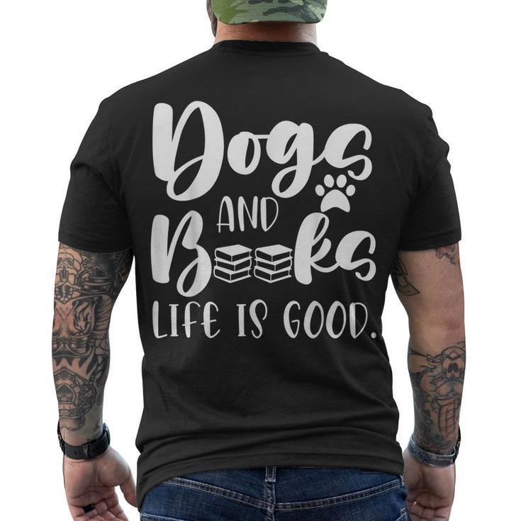 Book Lovers Reading Lovers Dogs Books And Dogs Men's T-shirt Back Print