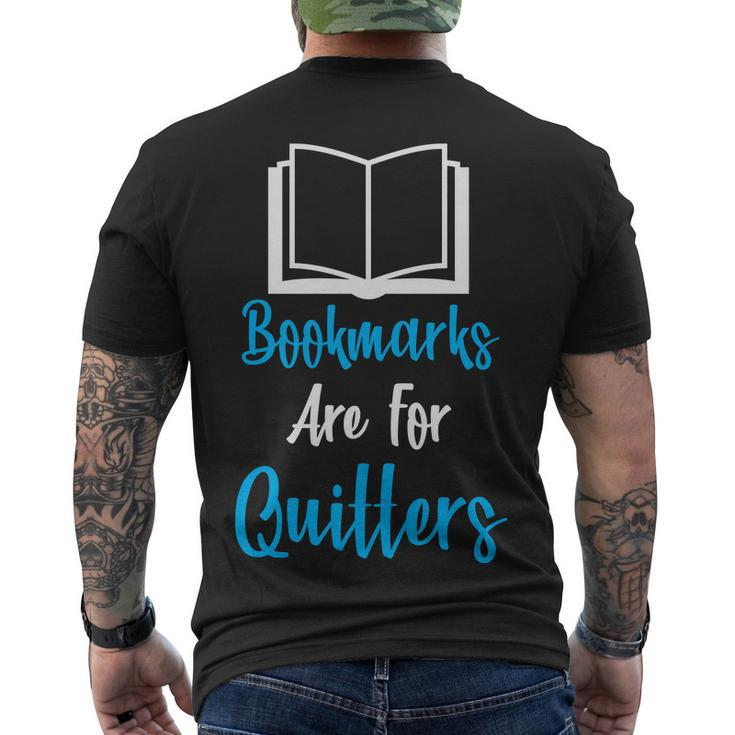 Bookmarks Are For Quitters Men's Crewneck Short Sleeve Back Print T-shirt