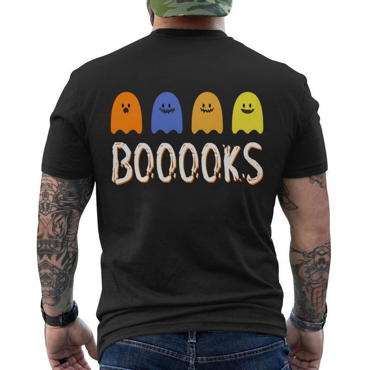 Books Spooky Ghost Halloween V2 Men's T-shirt Back Print - Thegiftio