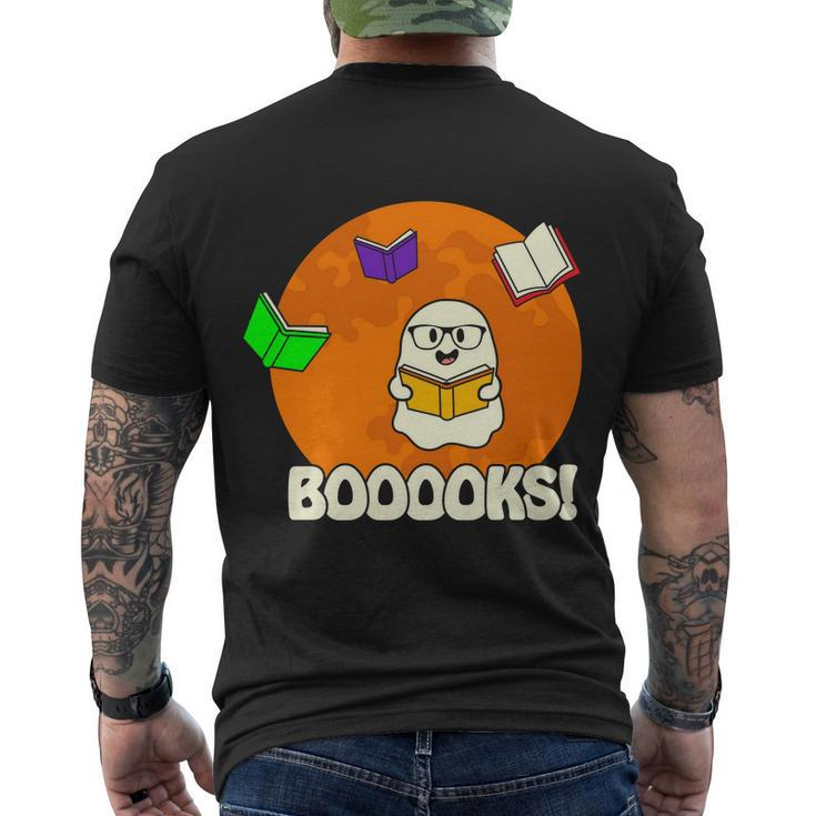 Booooks Ghost Boo Halloween Quote Men's Crewneck Short Sleeve Back Print T-shirt