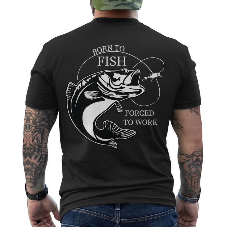 Born To Fish Men's Crewneck Short Sleeve Back Print T-shirt
