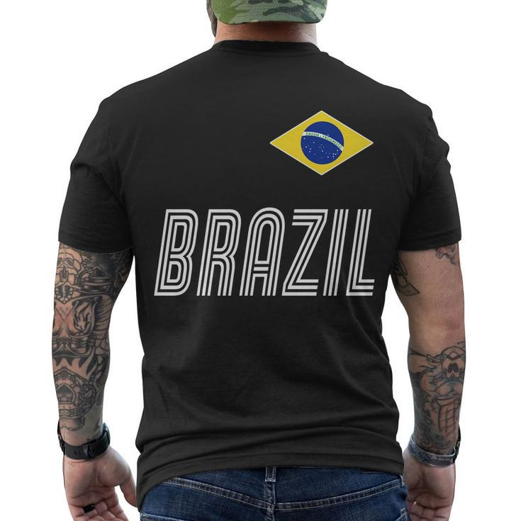 Brazil Soccer Team Jersey Flag Men's Crewneck Short Sleeve Back Print T-shirt