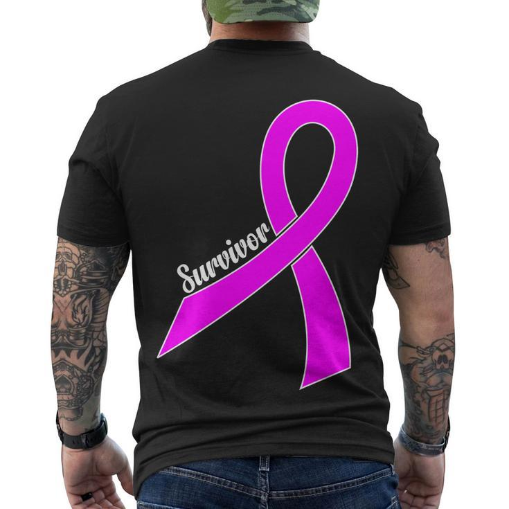 Breast Cancer Survivor Tshirt V2 Men's Crewneck Short Sleeve Back Print T-shirt