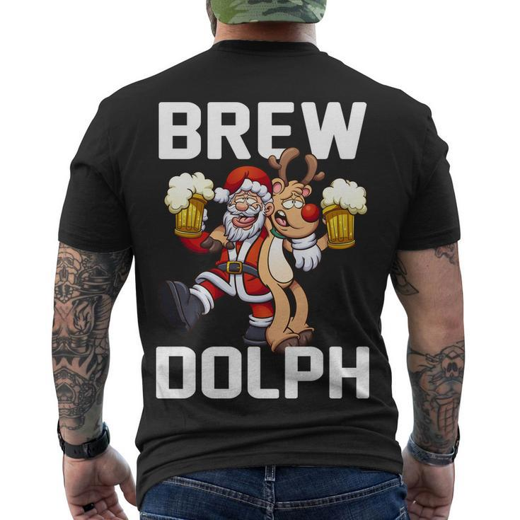 Brew Dolph Red Nose Reindeer Men's T-shirt Back Print