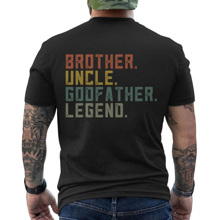 Brother Uncle Godfather Legend Men's Crewneck Short Sleeve Back Print T-shirt