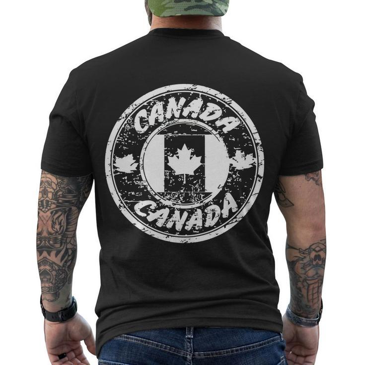 Canada Retro Circle Tshirt Men's Crewneck Short Sleeve Back Print T-shirt