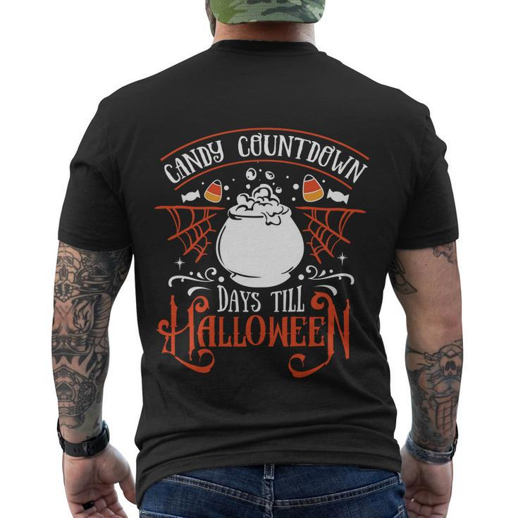 Candy Countdown Days Till Halloween Funny Halloween Quote V2 Men's Crewneck Short Sleeve Back Print T-shirt