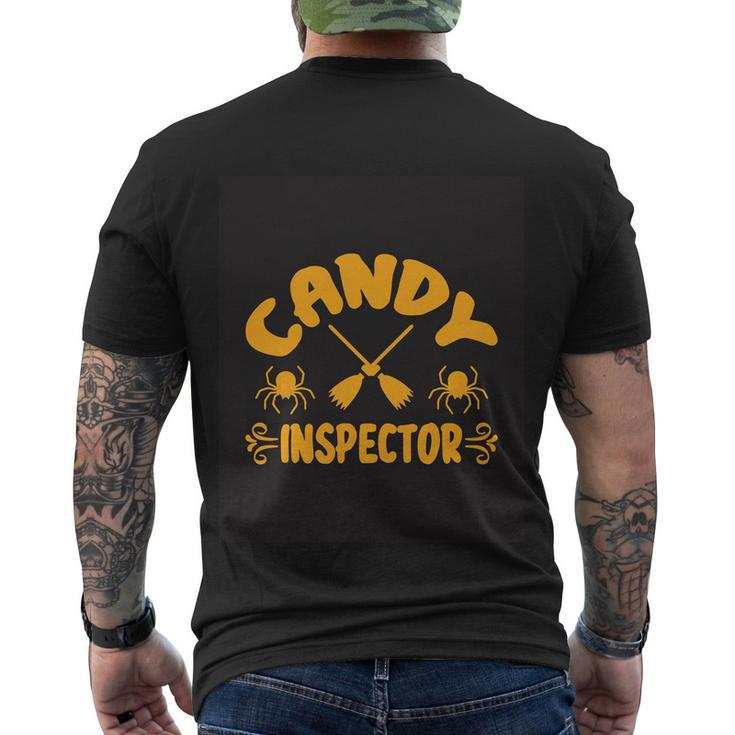 Candy Inspector Funny Halloween Quote Men's Crewneck Short Sleeve Back Print T-shirt