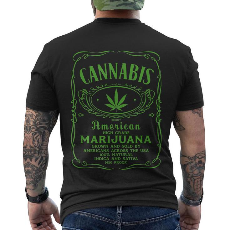 Cannabis Tshirt Men's Crewneck Short Sleeve Back Print T-shirt