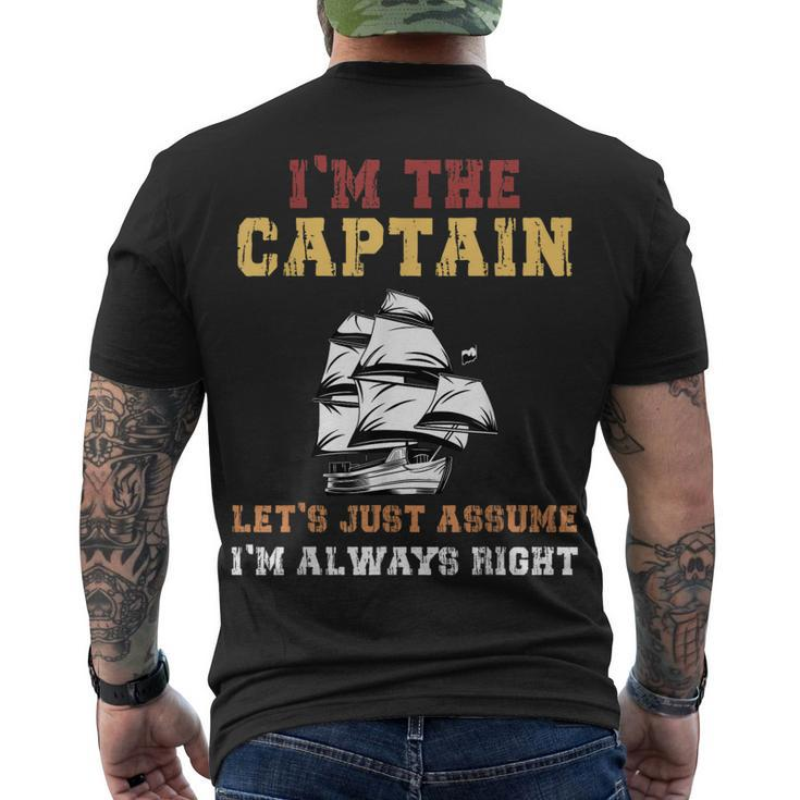 I Am The Captain Of This Boat Boating Man Women Kids Men's T-shirt Back Print
