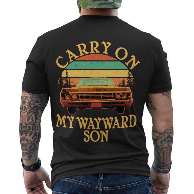 Carry On My Wayward Son Tshirt Men's Crewneck Short Sleeve Back Print T-shirt