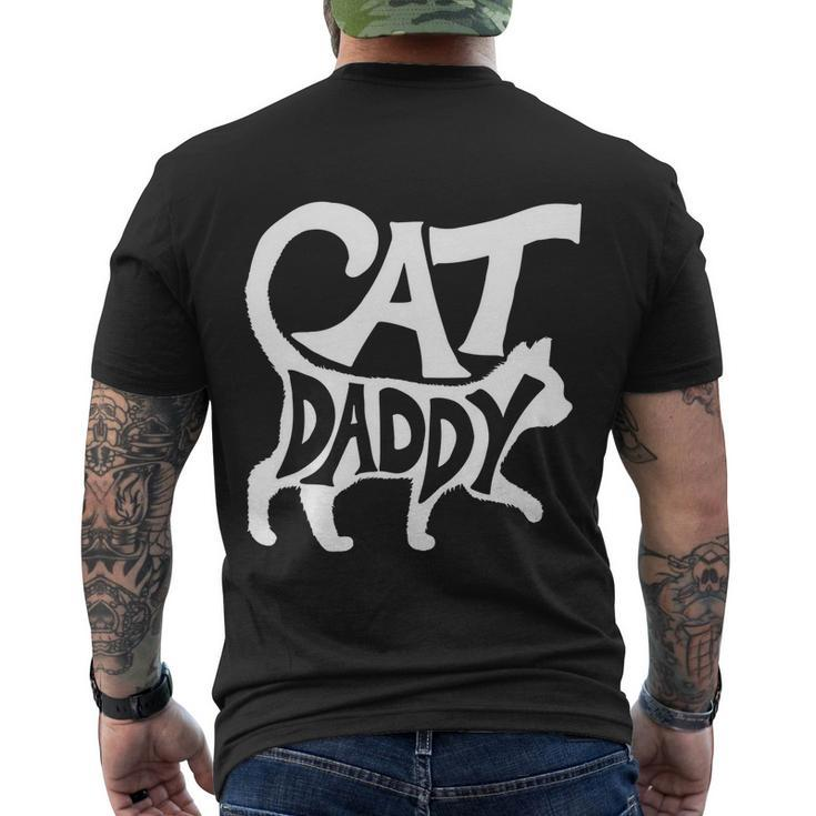 Cat Daddy Cat Dad Simple Minimalist Lettering Men's T-shirt Back Print