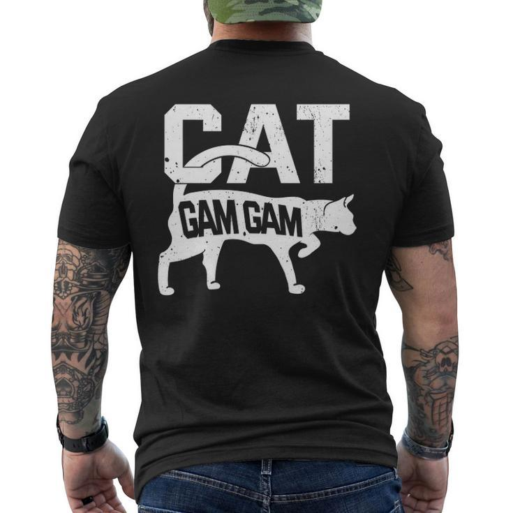 Cat Gam Gam Kitten Pet Owner Meow Men's Back Print T-shirt