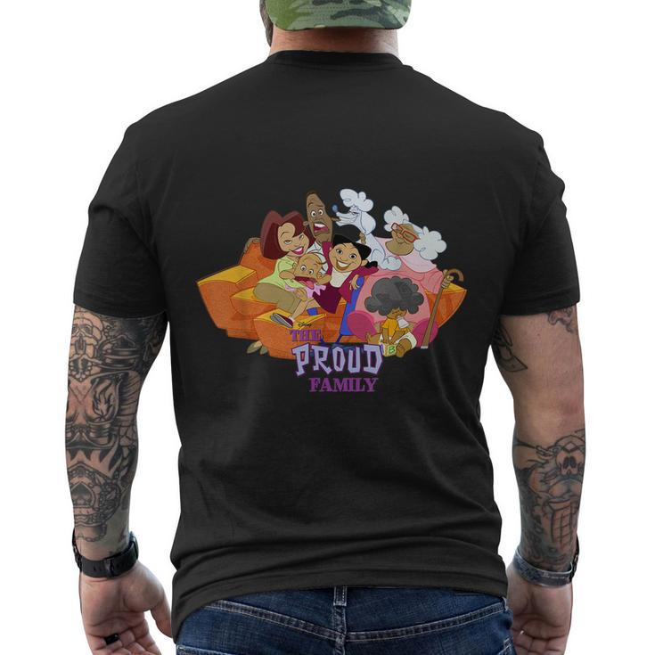 Channel The Proud Family Characters Men's Crewneck Short Sleeve Back Print T-shirt