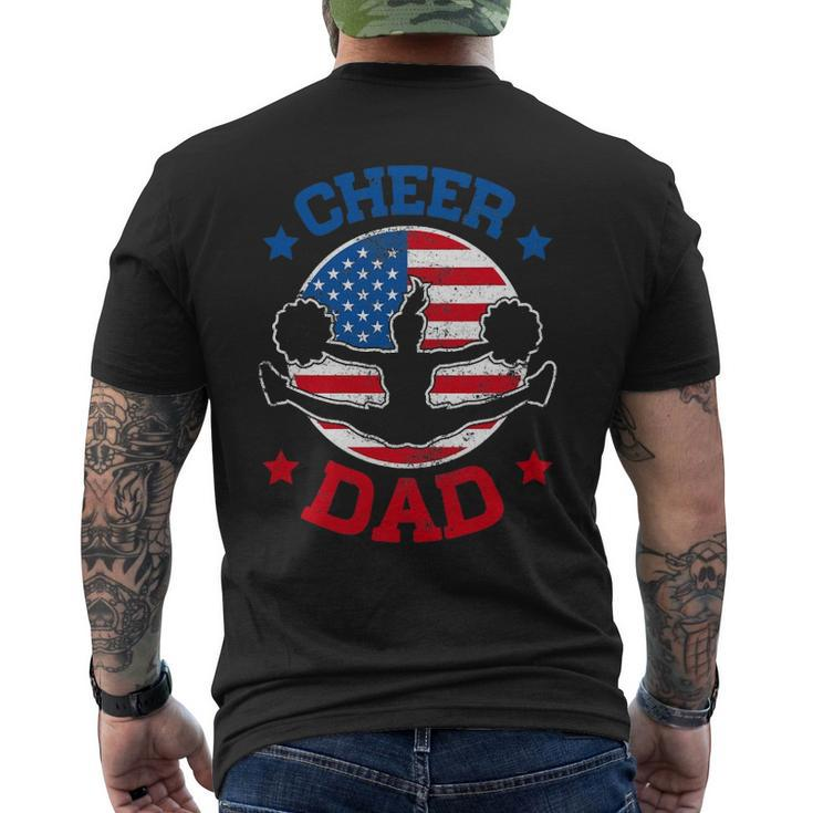 Cheer Dad Proud Fathers Day Cheerleading Girl Competition Men's Back Print T-shirt
