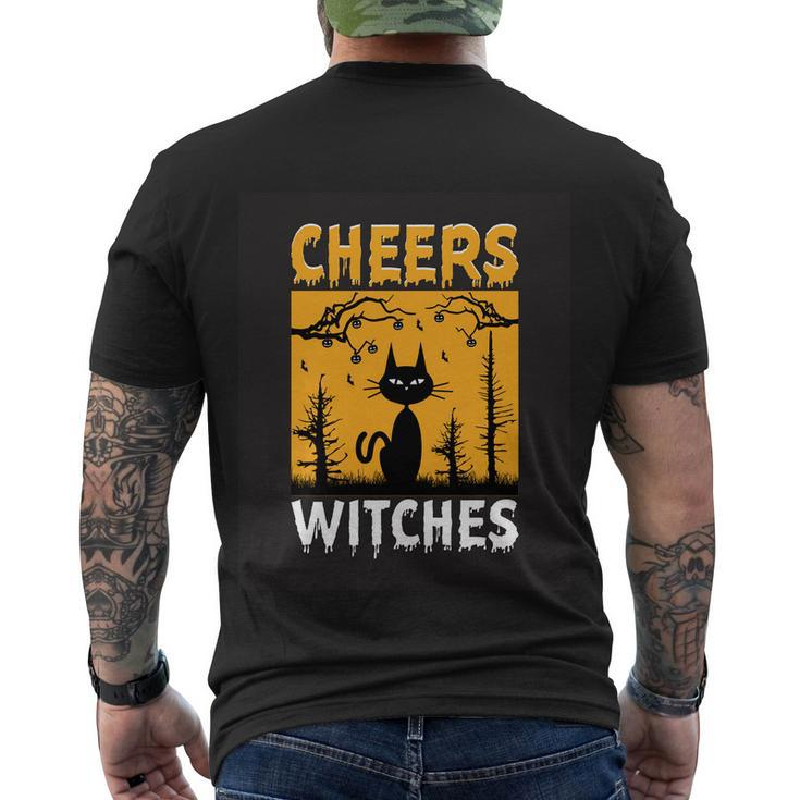 Cheers Witches Cats Halloween Quote Men's Crewneck Short Sleeve Back Print T-shirt