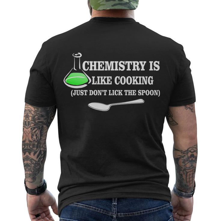 Chemistry Cooking Dont Lick The Spoon Tshirt Men's Crewneck Short Sleeve Back Print T-shirt