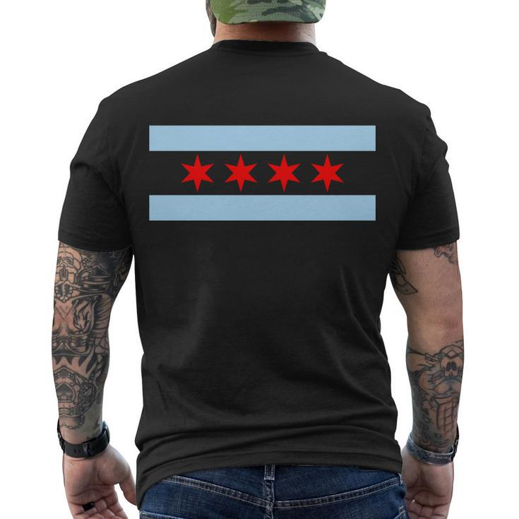 Chicago Flag Men's Crewneck Short Sleeve Back Print T-shirt