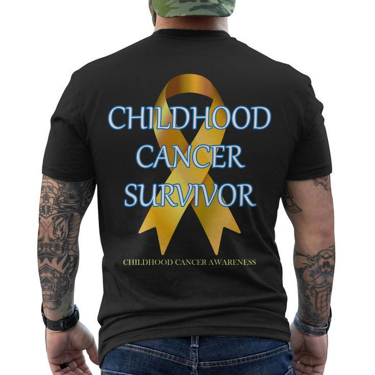 Childhood Cancer Survivor Men's Crewneck Short Sleeve Back Print T-shirt
