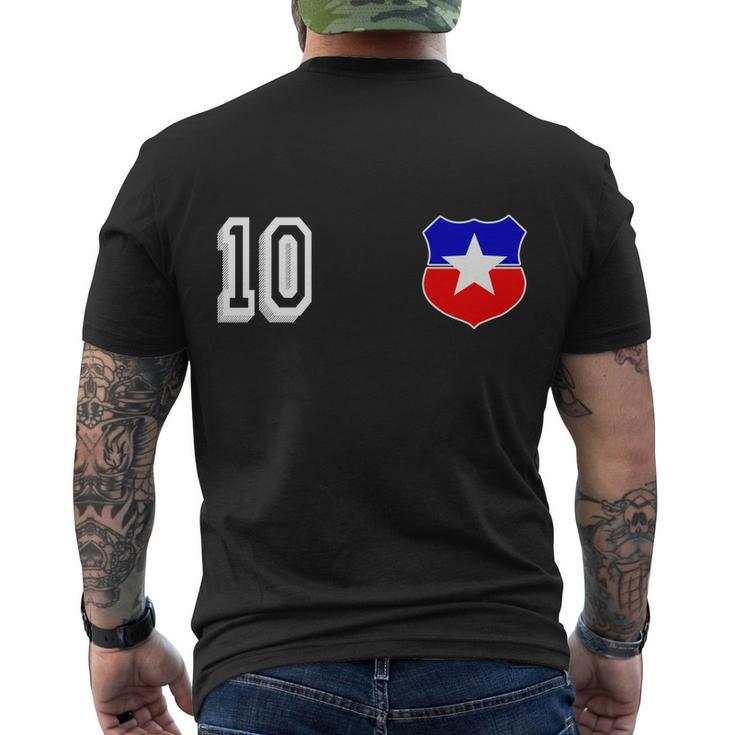 Chile Soccer La Roja Jersey Number  Men's Crewneck Short Sleeve Back Print T-shirt