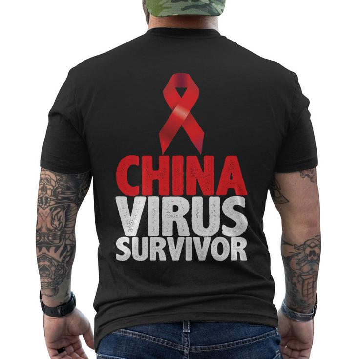 China Virus Survivor Tshirt Men's Crewneck Short Sleeve Back Print T-shirt