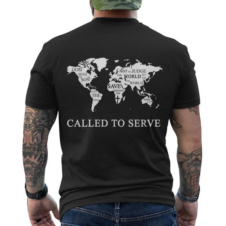 Christian Missionary Called To Serve Men's Crewneck Short Sleeve Back Print T-shirt