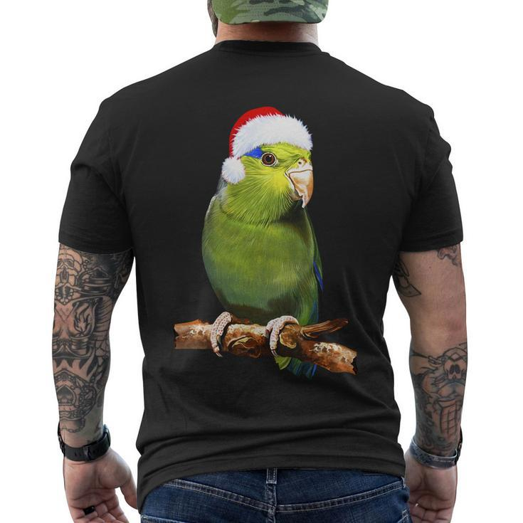 Christmas Bird Parrot Tshirt Men's Crewneck Short Sleeve Back Print T-shirt