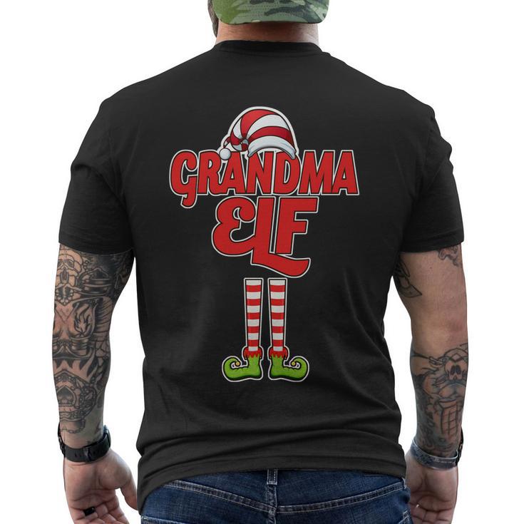 Christmas Grandma Elf Tshirt Men's Crewneck Short Sleeve Back Print T-shirt