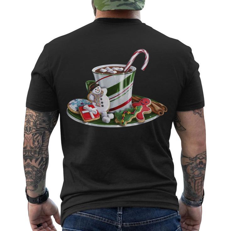 Christmas Hot Chocolate Men's Crewneck Short Sleeve Back Print T-shirt