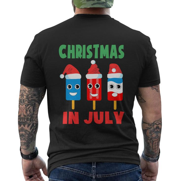Christmas In July Ice Pops In Santa Hat Toddler Cute Men's T-shirt Back Print