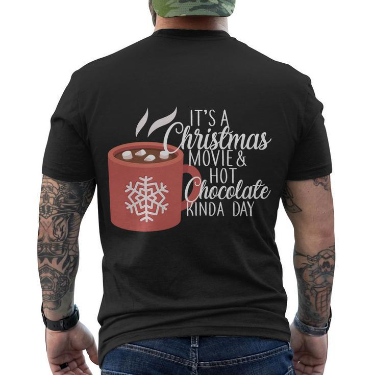 Christmas  Movie And Hot Chocolate Men's Crewneck Short Sleeve Back Print T-shirt