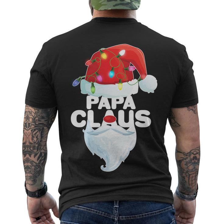 Christmas Papa Claus Tshirt Men's Crewneck Short Sleeve Back Print T-shirt
