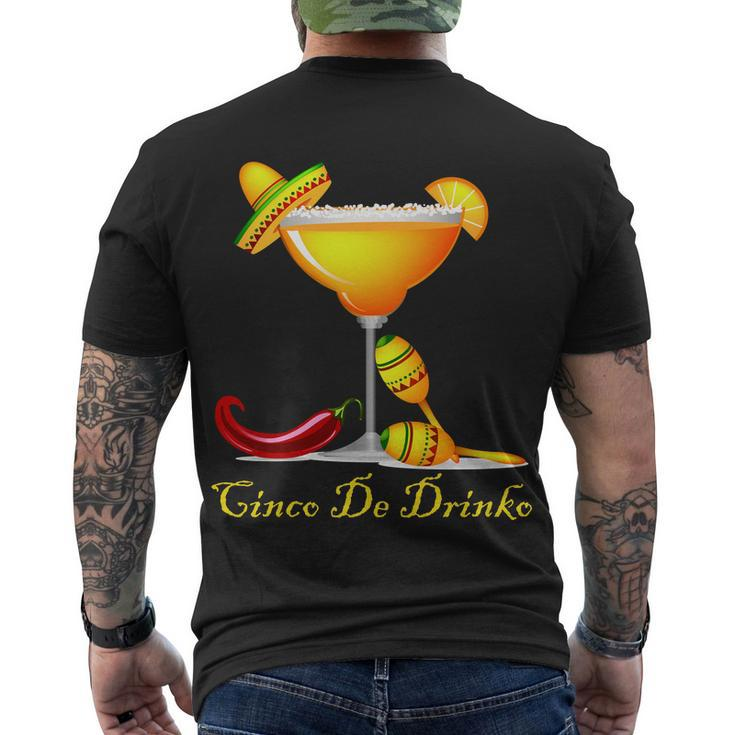 Cinco De Drinko Margarita Mayo Funny Day Of The Dead Men's Crewneck Short Sleeve Back Print T-shirt