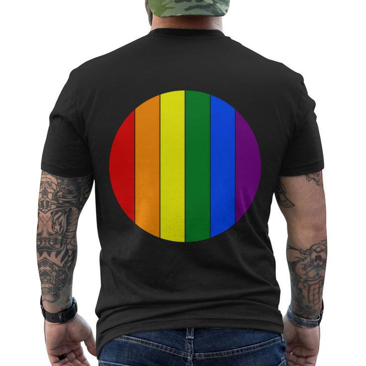 Circle Lgbt Gay Pride Lesbian Bisexual Ally Quote Men's Crewneck Short Sleeve Back Print T-shirt