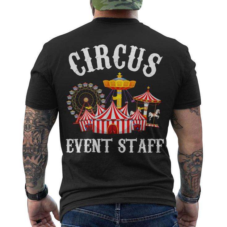 Circus Event Staff Carnival - Birthday Party Themed Vintage Men's T-shirt Back Print