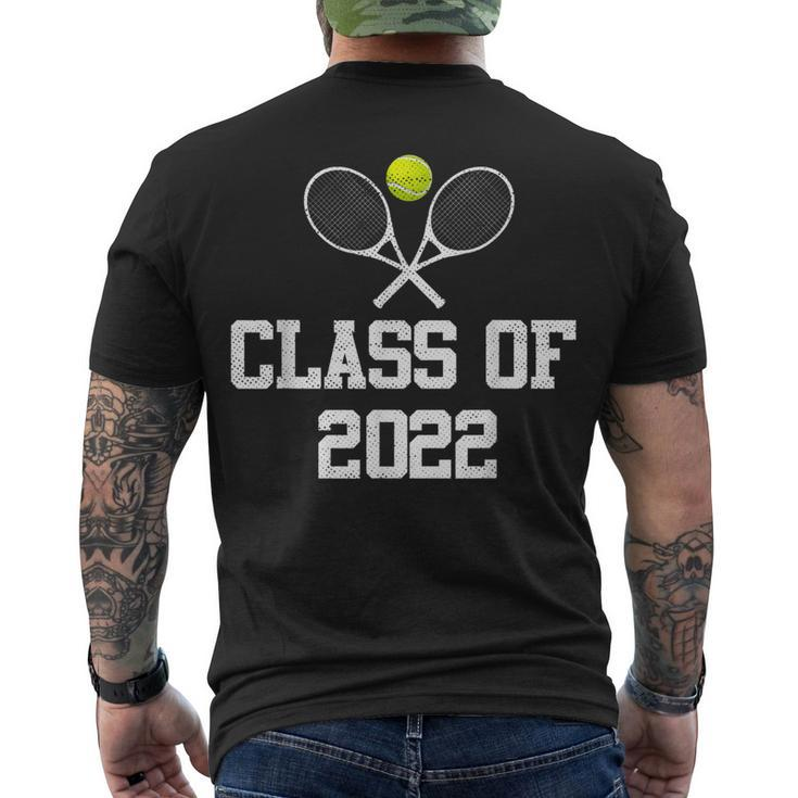 Class Of 2022 Graduation Senior Tennis Player Men's T-shirt Back Print