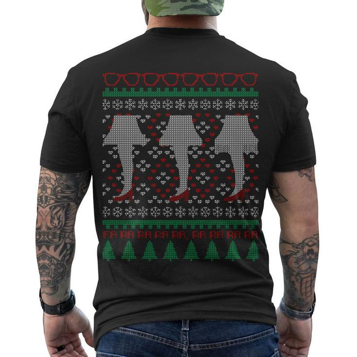 Classic Leg Lamp Funny Ugly Christmas Men's Crewneck Short Sleeve Back Print T-shirt