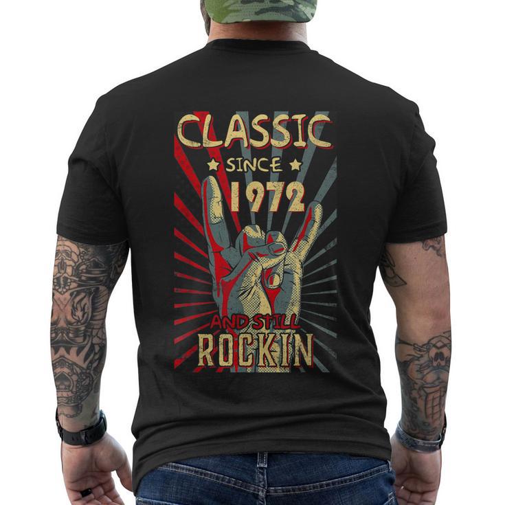 Classic Since 1972 50Th Still Rockin Birthday Rock Tshirt Men's Crewneck Short Sleeve Back Print T-shirt