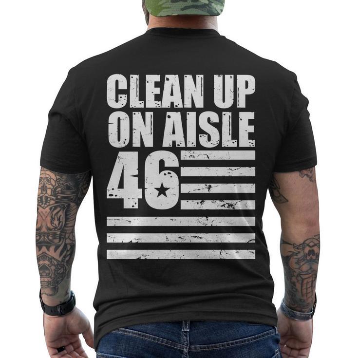 Clean Up On Aisle 46 Anti Biden Men's Crewneck Short Sleeve Back Print T-shirt