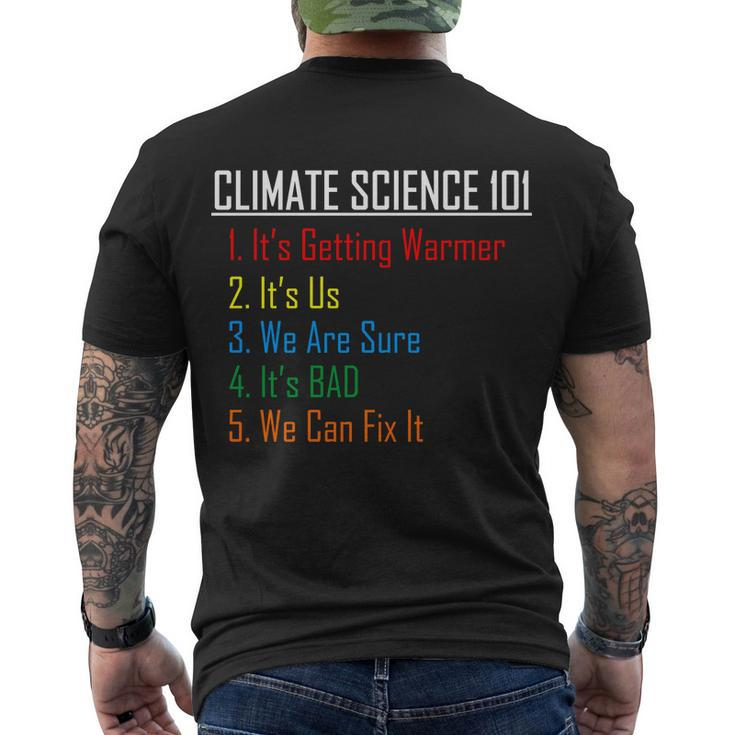 Climate Science 101 Climate Change Facts We Can Fix It Tshirt Men's Crewneck Short Sleeve Back Print T-shirt