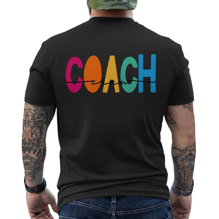 Coach Crew Instructional Coach Reading Career Literacy Pe Gift Men's Crewneck Short Sleeve Back Print T-shirt