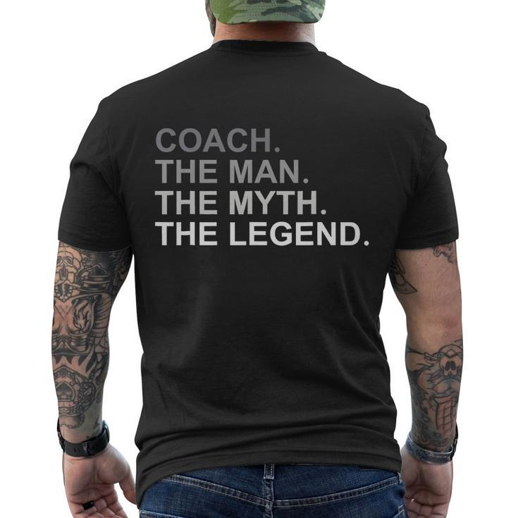 Coach The Man The Myth The Legend Men's Crewneck Short Sleeve Back Print T-shirt