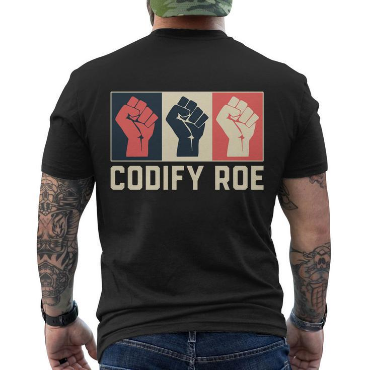 Codify Roe V Wade Feminist Pro Choice Men's Crewneck Short Sleeve Back Print T-shirt