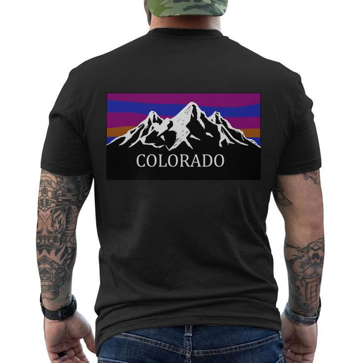 Colorado Mountains Outdoor Flag Mcma Men's Crewneck Short Sleeve Back Print T-shirt