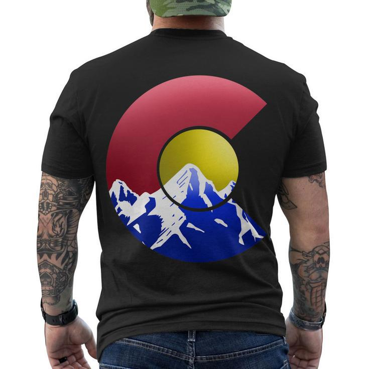Colorado Mountains Tshirt Men's Crewneck Short Sleeve Back Print T-shirt