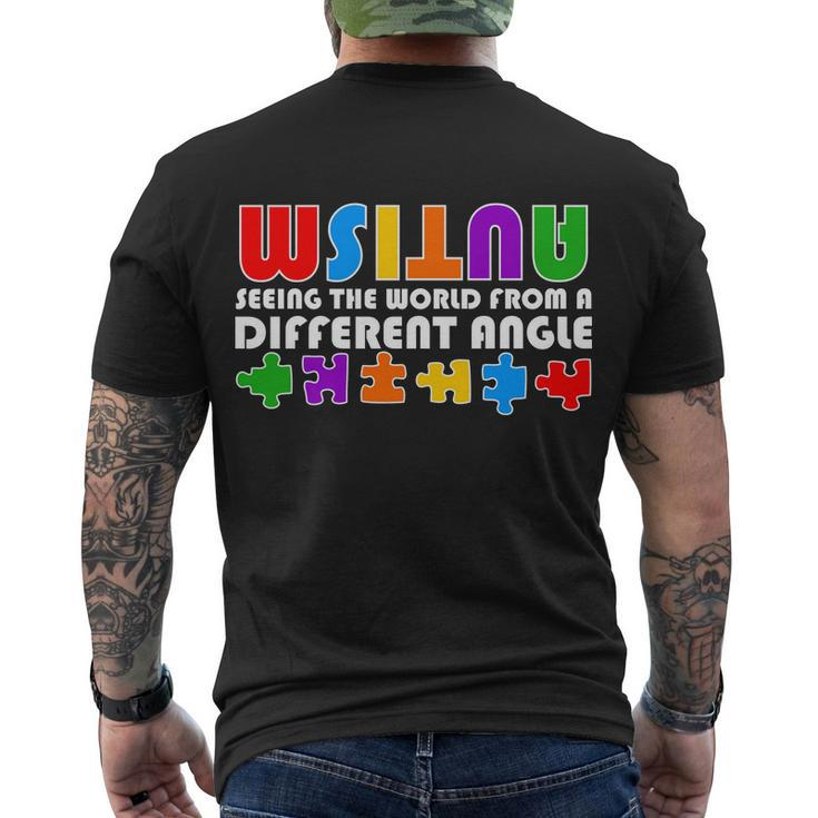Colorful - Autism Awareness - Seeing The World From A Different Angle Tshirt Men's Crewneck Short Sleeve Back Print T-shirt