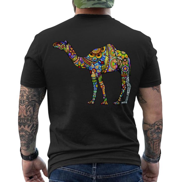 Colorful Camel Men's Crewneck Short Sleeve Back Print T-shirt